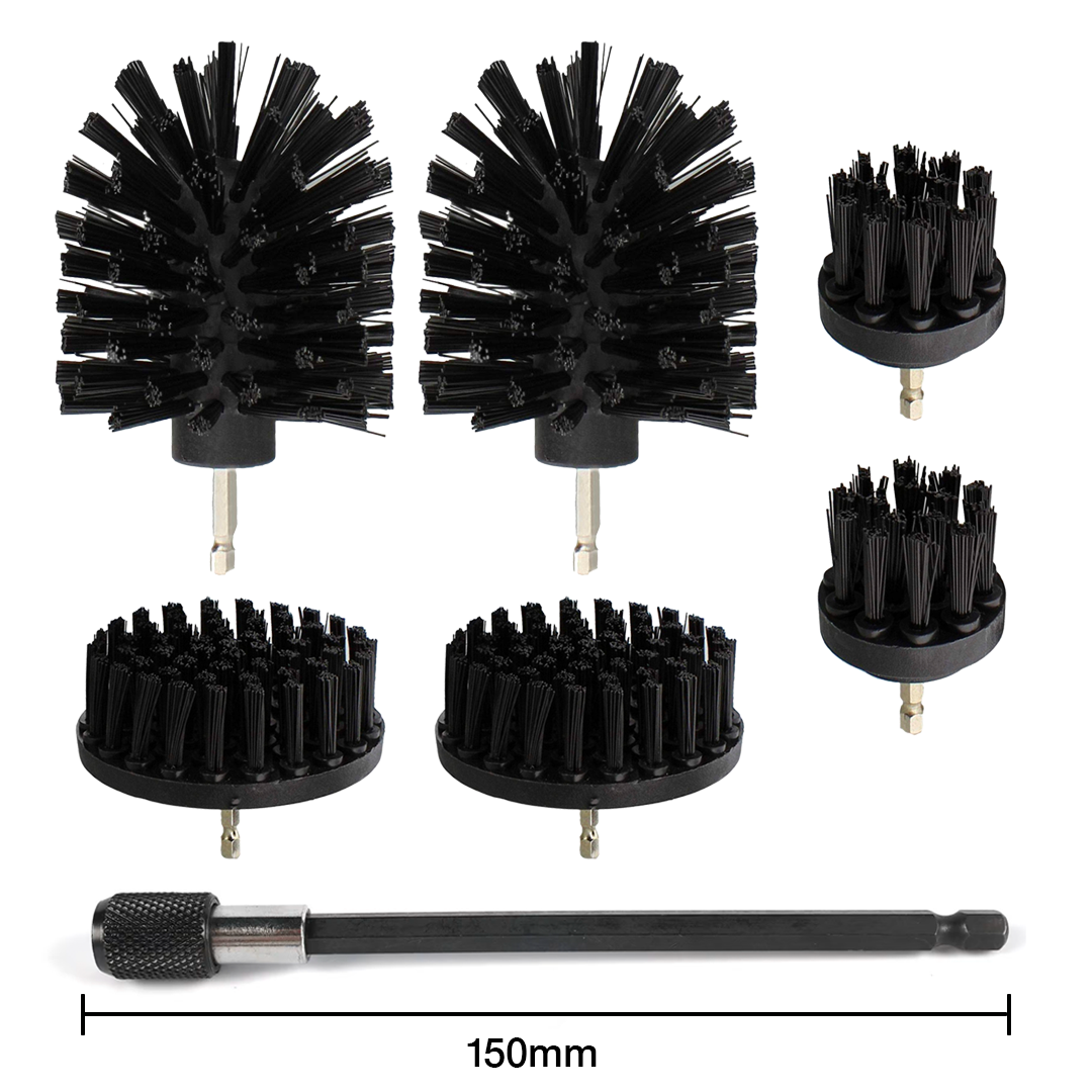 Hårda borrborstar 6-pack med 150 mm förlängare