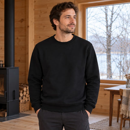 Varmfodrad sweatshirt med rund hals