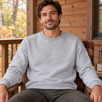 Varmfodrad sweatshirt med rund hals