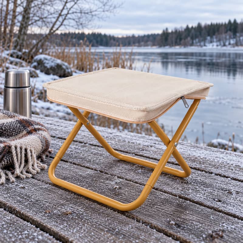 Låg hopfällbar campingpall