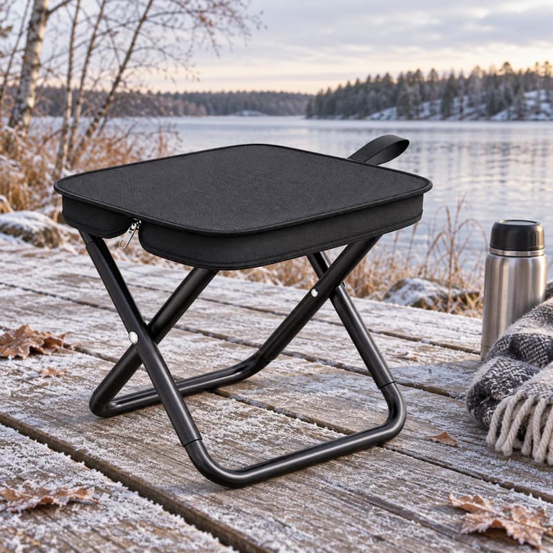 Låg hopfällbar campingpall
