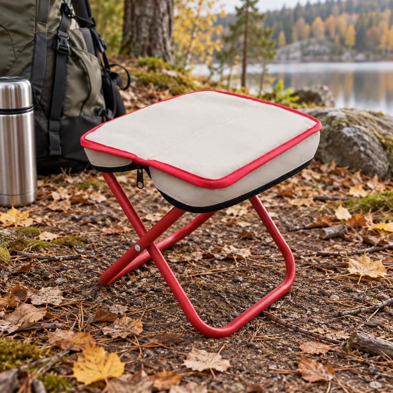 Låg hopfällbar campingpall