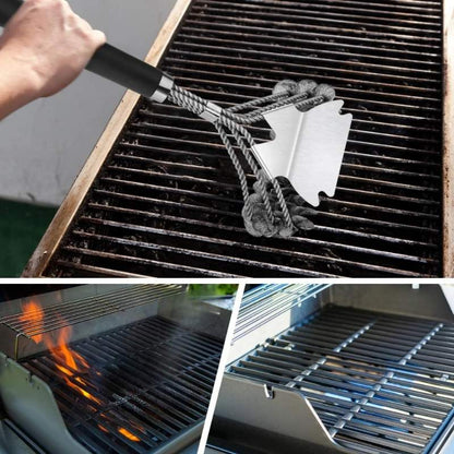 Stråfri grillborste i rostfritt stål för säker rengöring