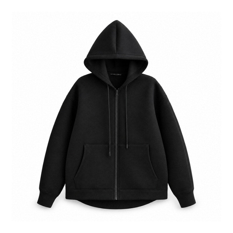 Damhoodie med dragkedja och huva - bild 4