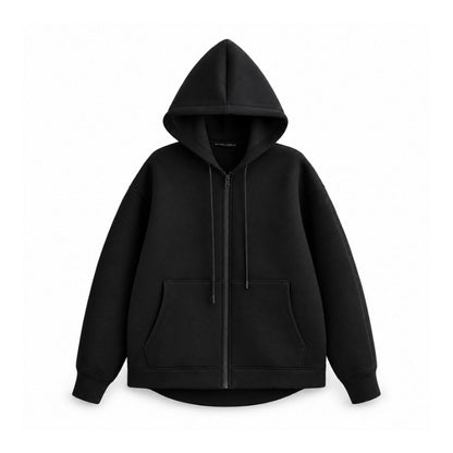Damhoodie med dragkedja och huva - bild 4