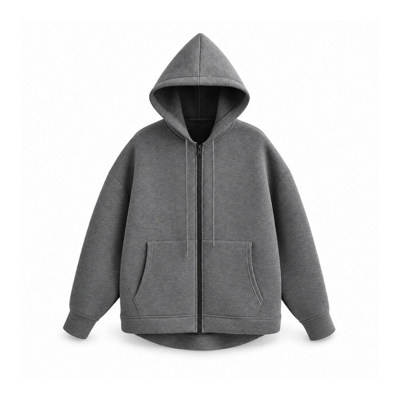 Damhoodie med dragkedja och huva - bild 5