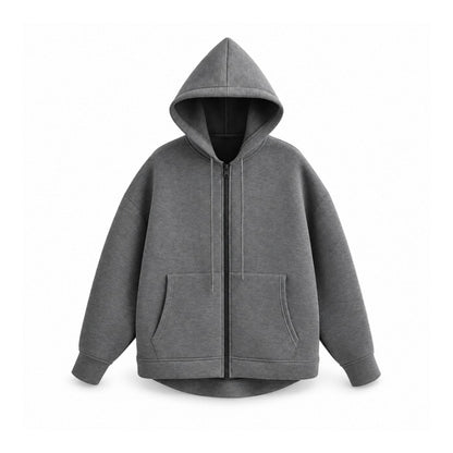 Damhoodie med dragkedja och huva - bild 5