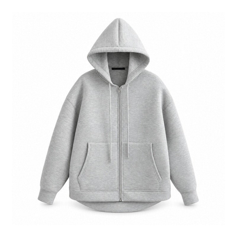 Damhoodie med dragkedja och huva - bild 1
