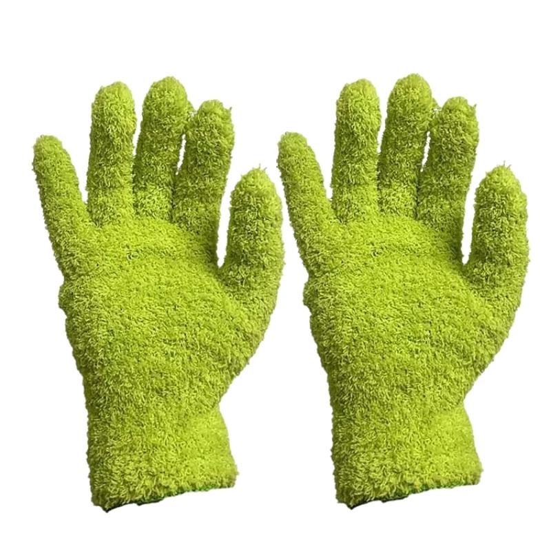 Dammhandskar i mikrofiber för rengöring