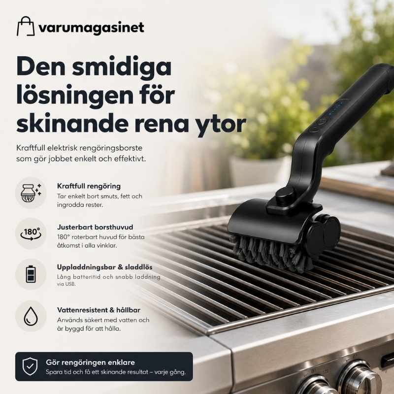 Elektrisk grillborste med USB-laddning