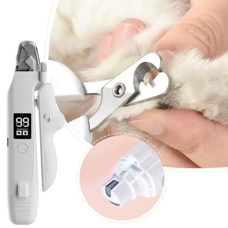 Elektrisk klotrimmer med kloslip för hund och katt