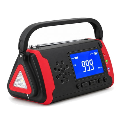 FM-nödradio med USB-uttag och 4000 mAh-batteri Röd
