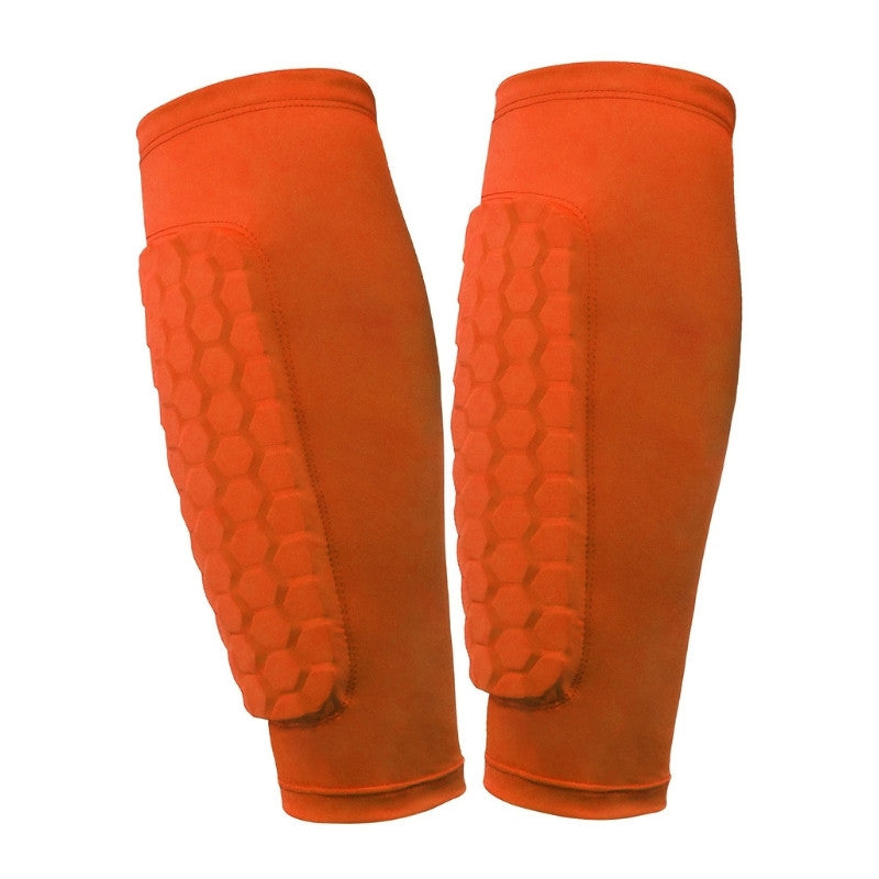 Fotbollsbenskydd slip-on för bättre rörlighet Orange
