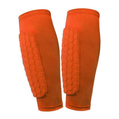 Fotbollsbenskydd slip-on för bättre rörlighet Orange