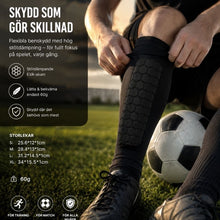 Fotbollsbenskydd slip-on för bättre rörlighet