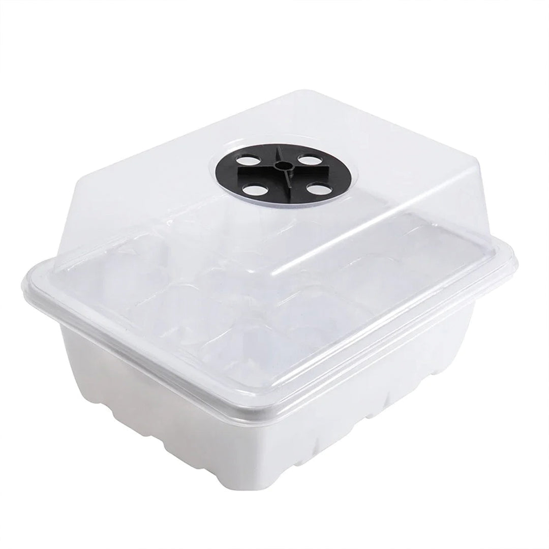 Miniväxthus för frösådd med ventilationslock Vitt