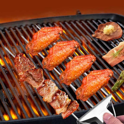Grillspett i rostfritt stål med tre spetsar
