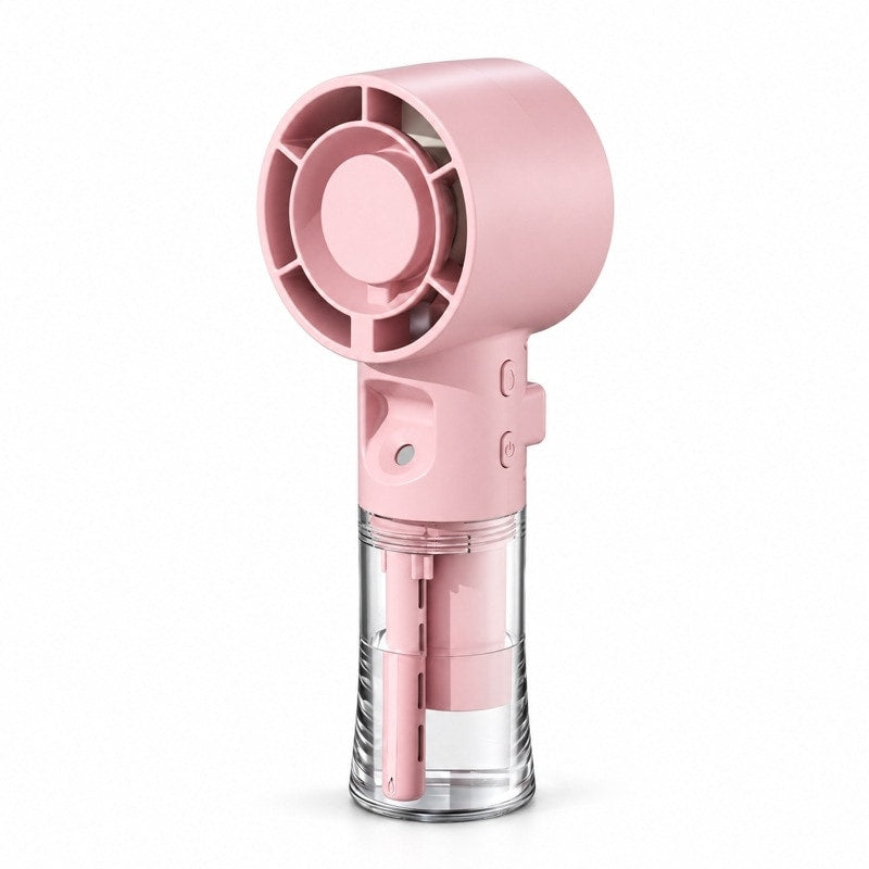 Handhållen fläkt med mistfunktion Rosa