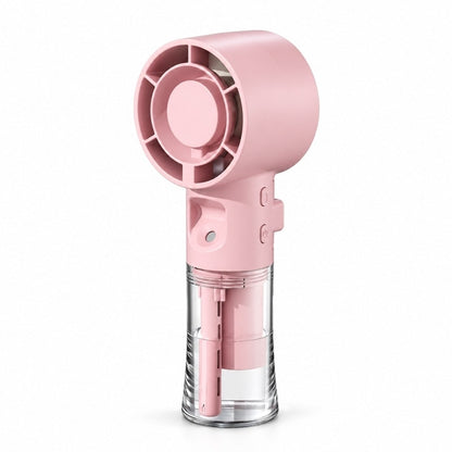 Handhållen fläkt med mistfunktion Rosa