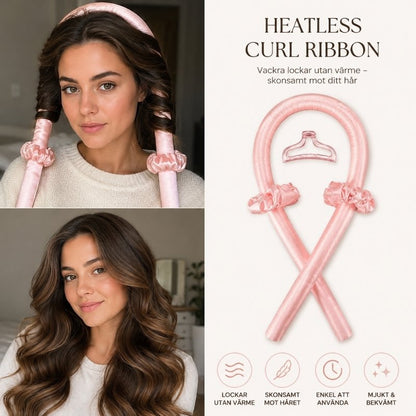 Heatless curls ribbon för värmefria lockar