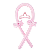 Heatless curls ribbon för värmefria lockar Rosa