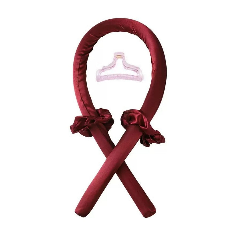 Heatless curls ribbon för värmefria lockar Röd