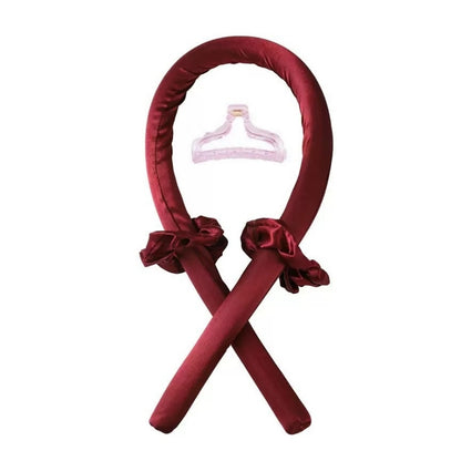 Heatless curls ribbon för värmefria lockar Röd