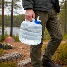 Hopfällbar vattendunk med kran för vattenförvaring