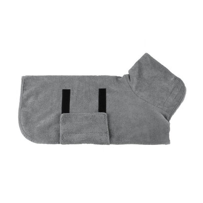 Hundbadrock med absorberande och snabbtorkande material Grå