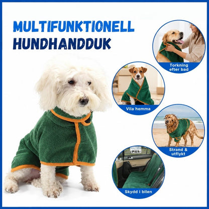 Hundbadrock med absorberande och snabbtorkande material