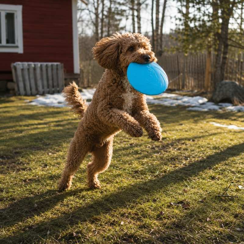 Hundfrisbee i gummi för apportlek