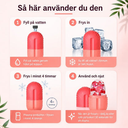 Isroller för ansiktet i återanvändbar silikon