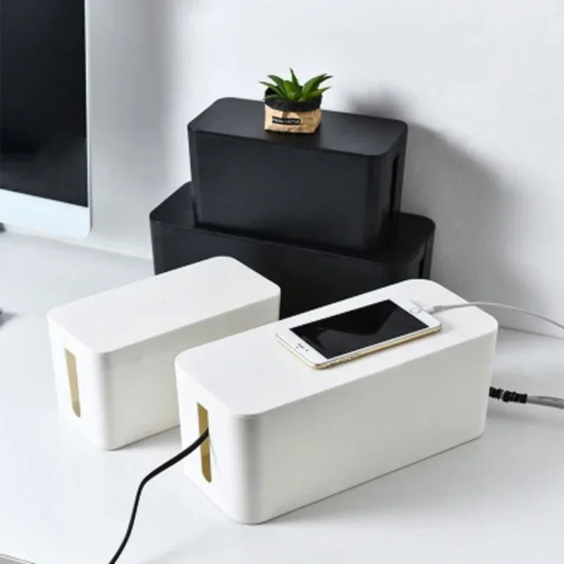 Kabelbox med lock för sladdförvaring