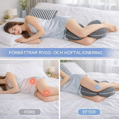 Knäkudde ergonomisk för bättre sovposition