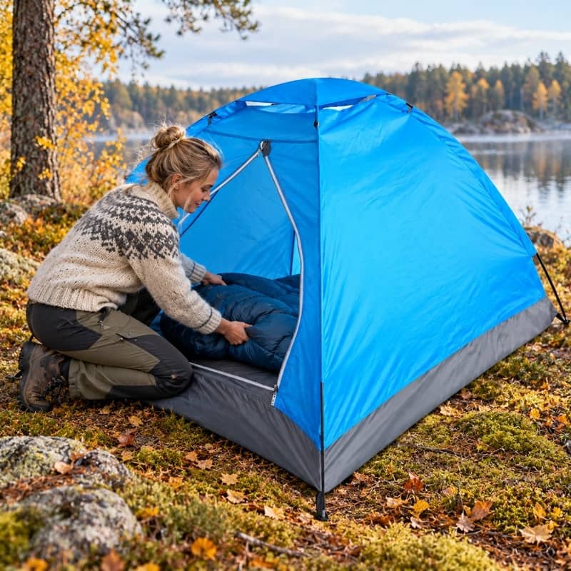 Kompakt campingtält för två