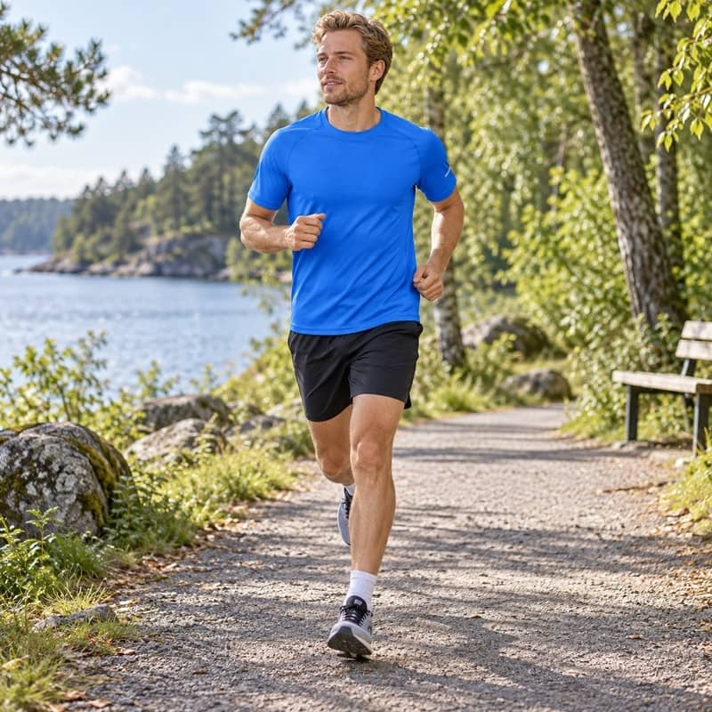 Kortärmad träningströja i polyester - bild 2