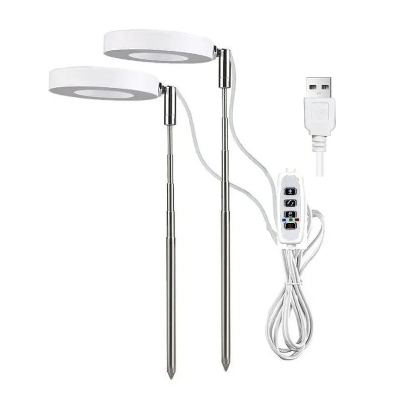 LED växtlampa - timer och dimmer för inomhusodling 2 anslutna
