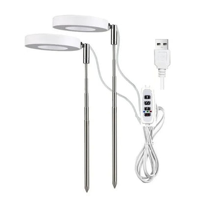 LED växtlampa - timer och dimmer för inomhusodling 2 anslutna