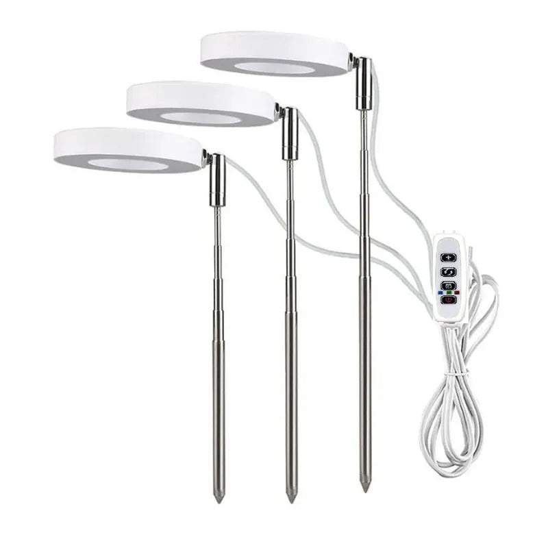 LED växtlampa - timer och dimmer för inomhusodling 3 anslutna