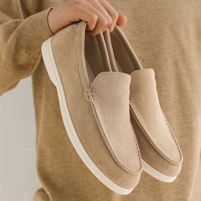 Loafers i mockaskinn med gummisula