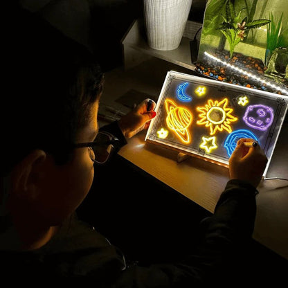 Lysande rittavla med LED för barn