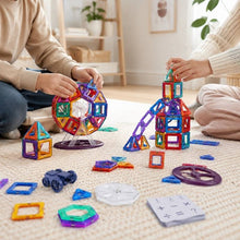 Magnetiska byggdelar för barn med färgglada former
