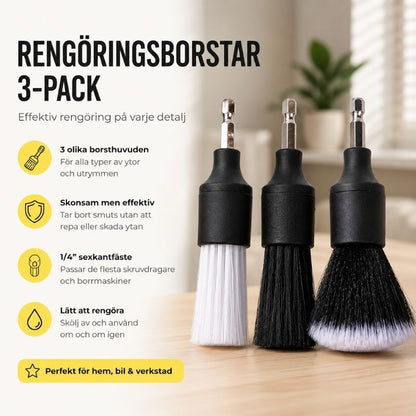 Mjuka borrborstar för bilens interiör