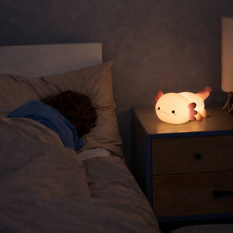 Nattlampa barn uppladdningsbar axolotl lampa