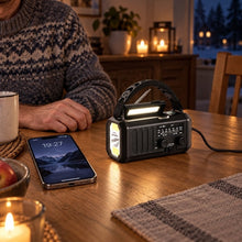 Nödradio med ficklampa och powerbank
