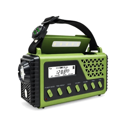 Nödradio med uppladdningsbart batteri och högtalare