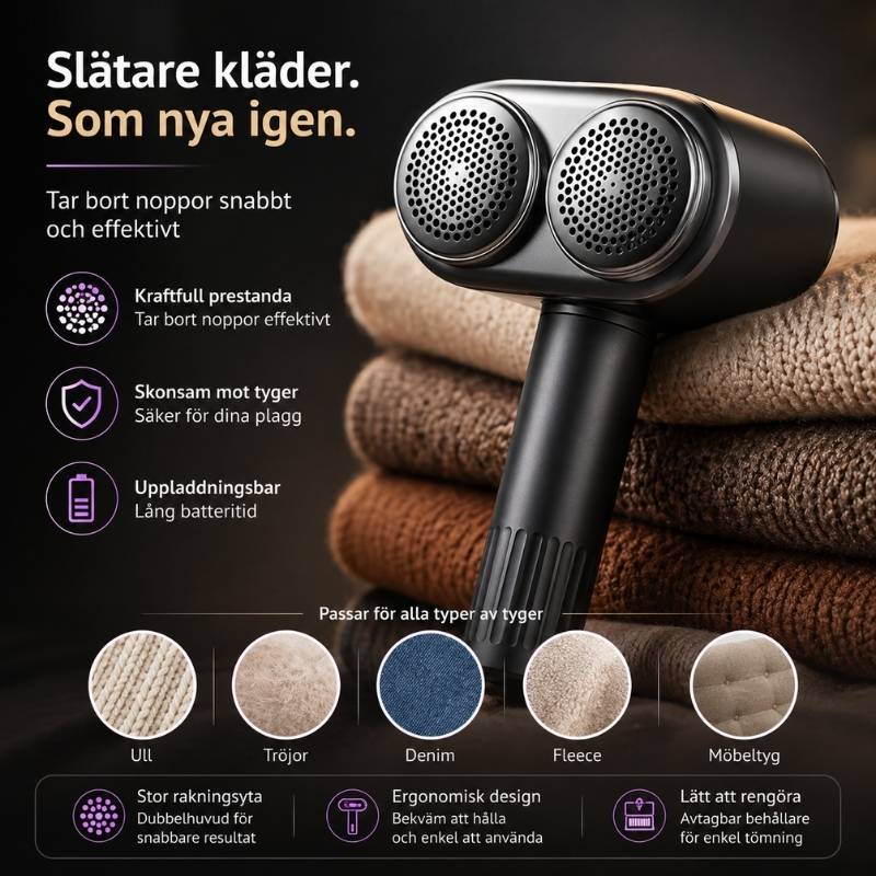 Noppborttagare elektrisk och usb-c laddning