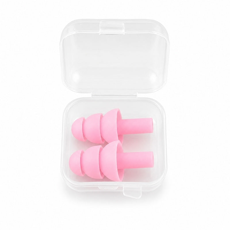 Öronproppar i silikon med 3-lagers passform Rosa