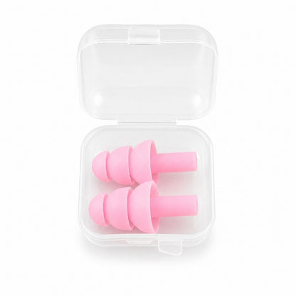 Öronproppar i silikon med 3-lagers passform Rosa