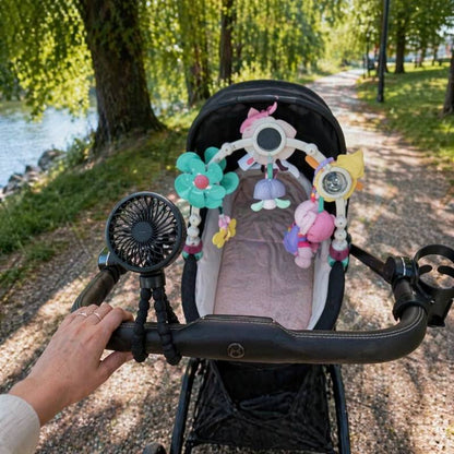 Portabel barnvagnsfläkt med flexibel tripod